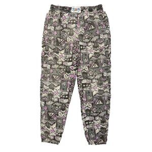 Vintage Lizardz Pants Baggy 90s Beach Workout Elastic Waist Size 32in